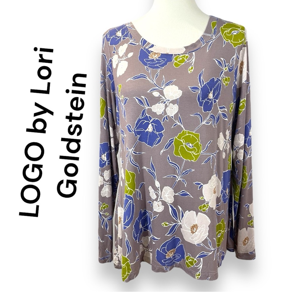 NWOT LOGO by Lori Goldstein Floral Tunic